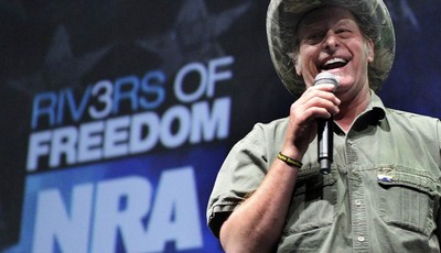 
              FILE - In this May 1, 2011 file photo, musician and gun rights activist Ted Nugent addresses a seminar at the National Rifle Association